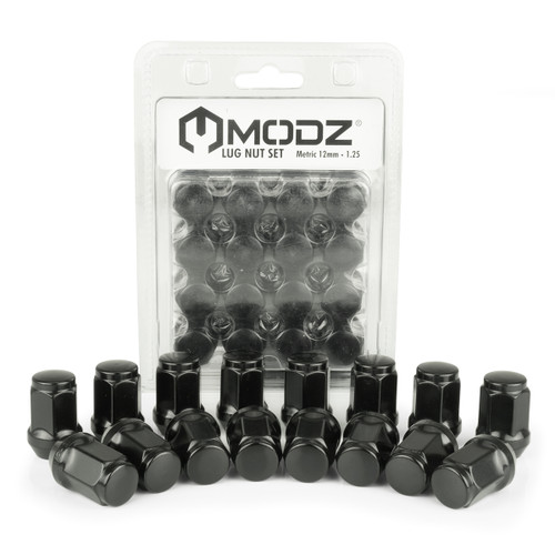 MODZ® Golf Cart Lug Nuts - Metric (12mm -1.25) - Black - Pack of 16