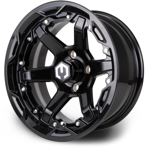 MODZ® 14" Gladiator Glossy Back Golf Cart Wheel