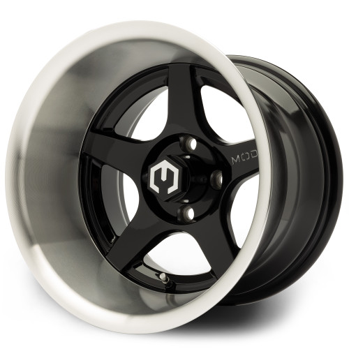 MODZ® 14" Maverick Machined Black Golf Cart Wheel