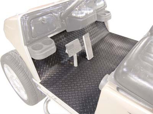 Grey Diamond Plate Floor Mat for Club Car Precedent (2004-Up)