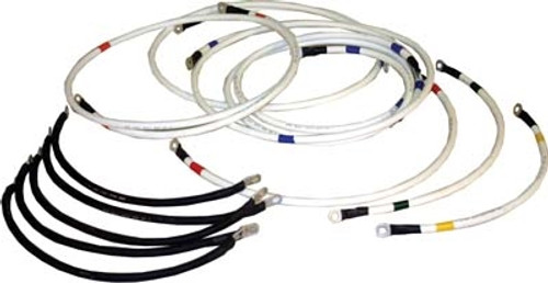 Club Car PowerDrive Ds "Beefed Up" Battery Cable Set - (4 Gauge) 48 Volt 1995-up