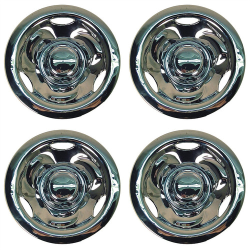 8" Deep Dish Style Chrome Wheel Covers - Set of 4