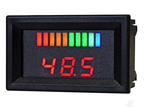 Horizontal Digital Voltage State of Charge Meter - 48 Volt