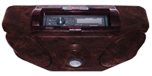 Roof Mount Stereo Console with Dome Light Burlwood