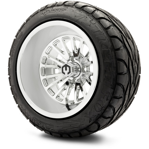 MODZ® 14x10" Assassin Brushed Gunmetal with Ball Mill Lifted Tires and Wheels Combo