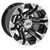 10"x7" GTW Specter Machined/Black Golf Cart Wheel