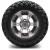 MODZ® 12"  Ambush Gunmetal Golf Cart Wheels, All Terrain Tires and a "6 Lift Kit Combo