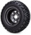 12"x7.5'' Black Steel 8 Spoke Golf Cart Lifted Tires and Wheels Combo