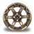 MODZ® 14" Gladiator Matte Bronze with Matte Black Spikes Golf Cart Wheel