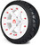 MODZ® 14" Gladiator Glossy White w/Spike Options - LowPro Street Tire and Wheels Combo