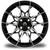 MODZ® 15" Chaos Machined Black Golf Cart Wheel