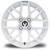 MODZ® 14" Matrix Glossy White Golf Cart Wheel