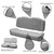 MODZ® RSC2 Custom Back Seat - Gray Base - Choose Pattern and Accent Colors