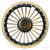 8" Gold Turbine Style Golf Cart Wheel Cover Set of 4