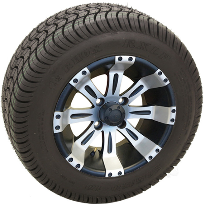 RHOX 10" Vegas Machined Matte Black Wheel (shown with RXLP tire)