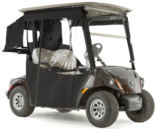 "PRO-TOURING" 3-Sided Sunbrella Track Style Golf Cart Enclosure for Yamaha Drive 2 (Choose Color)