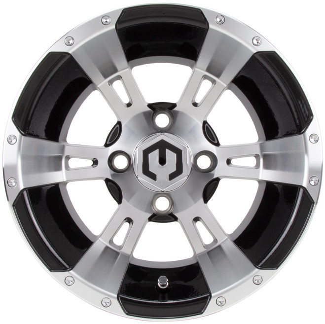 MODZ® 12" Ambush Black w/Machined Face Golf Cart Wheel