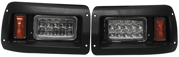 RHOX Club Car DS Adjustable LED Headlights w/ Bezels (93+)
