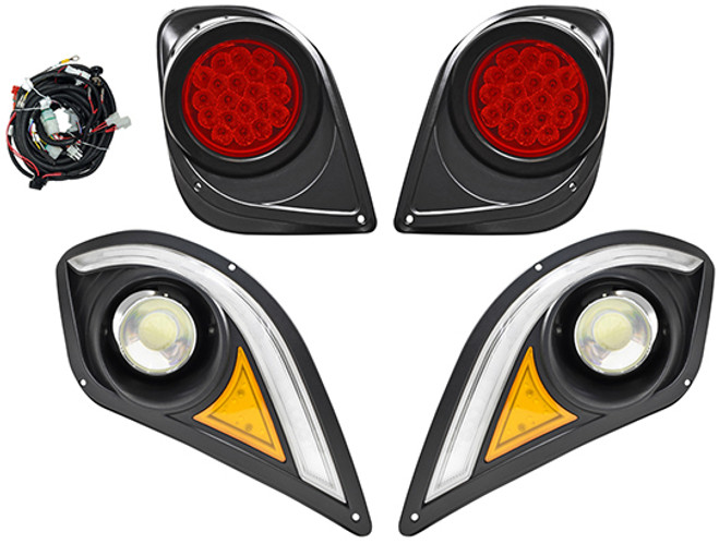 RHOX LED Light Kit w/ RGBW LED Running Lights and Plug and Play Harness, Yamaha Drive2, 12-48V