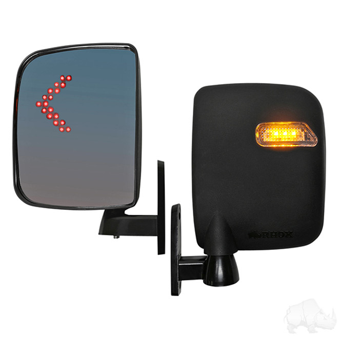 Deluxe LED Side Mirror W/Turn Signal Lights