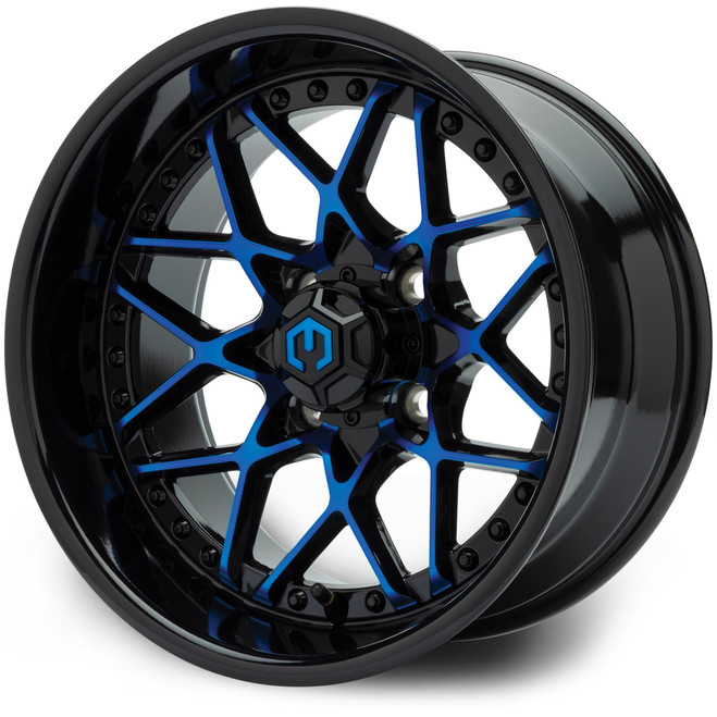 MODZ® 14" Formula Blue and Black Golf Cart Wheel