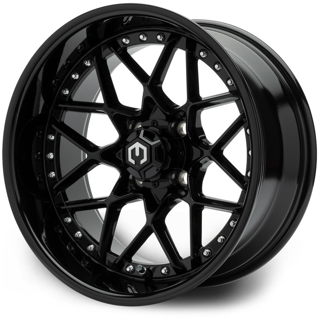 MODZ® 15" Formula Glossy Black Golf Cart Wheel