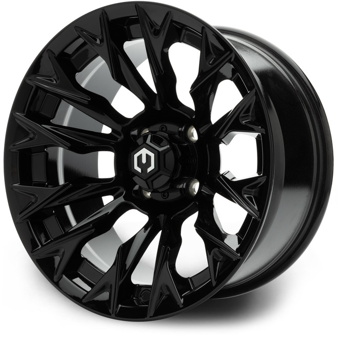 MODZ® 14" Falcon Glossy Black Golf Cart Wheel