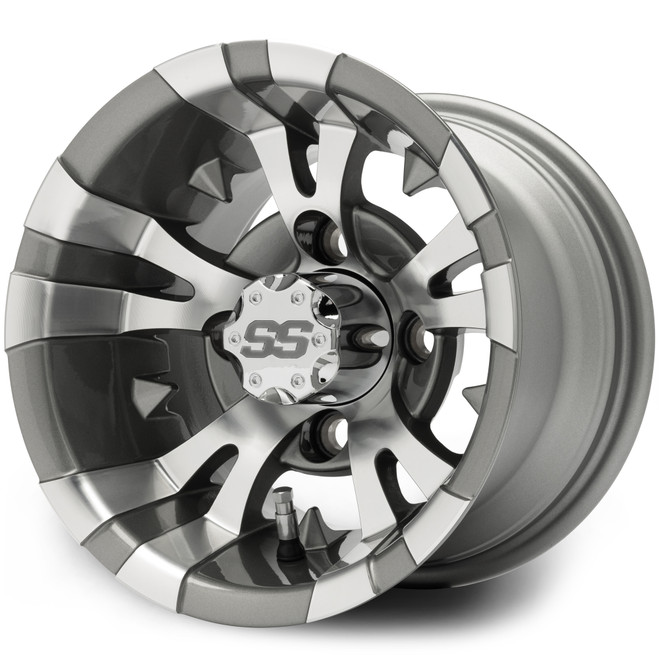 MODZ® Classic 10" Vampire Gunmetal 10x7 Golf Cart Wheel