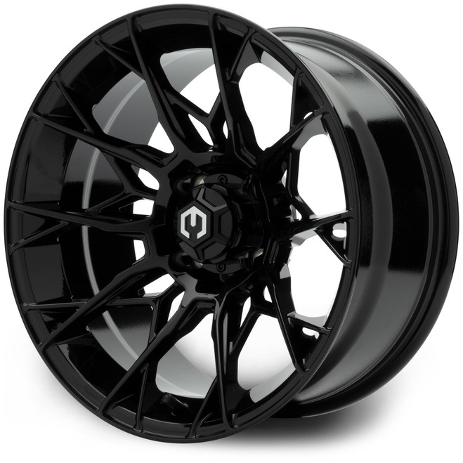 MODZ® 15" Chaos Glossy Black Golf Cart Wheel