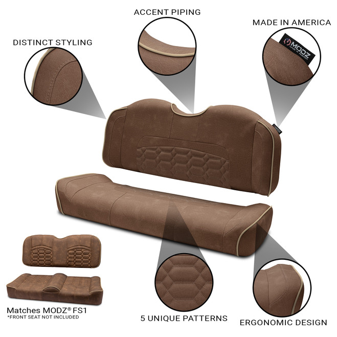 MODZ® RSC1 Custom Back Seat - Brown Base - Choose Pattern and Accent Colors