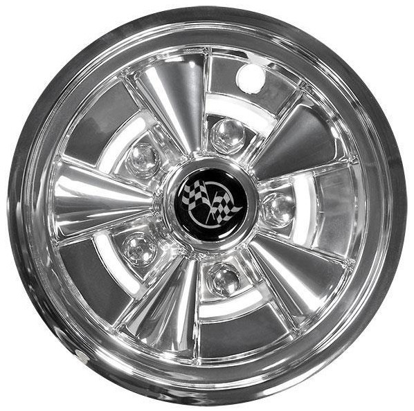 10" Rally Classic Chrome Wheel Cover Golf Cart - Set of 4