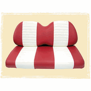 Red and White Premium Vinyl Front Seat Covers