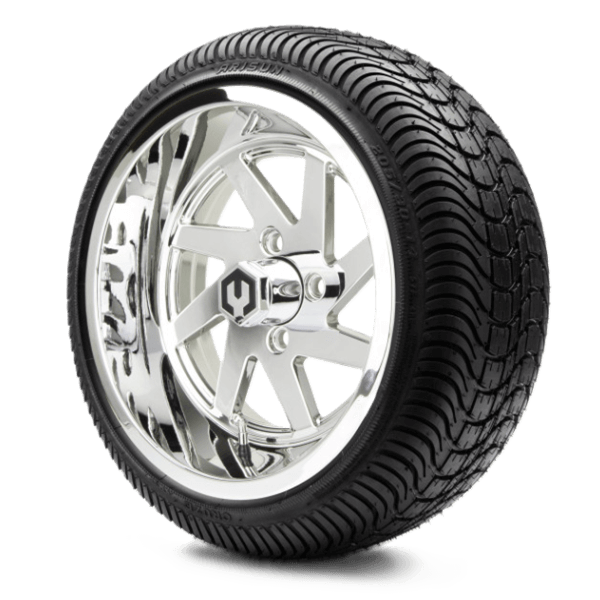 Chrome Golf Cart Wheels and Tires