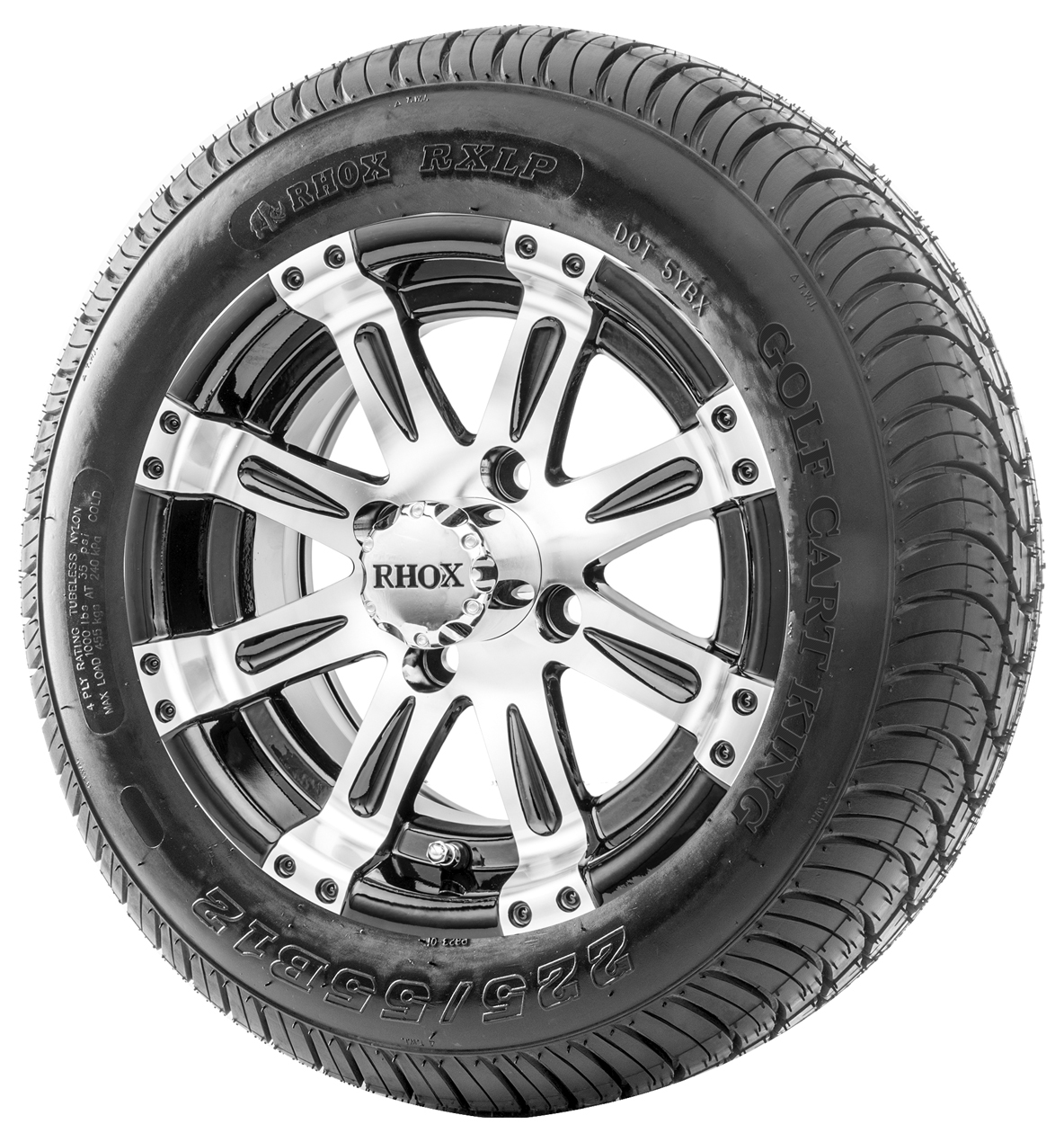 RHOX 12" RX171 Machined Wheels with Street Low Profile Tire Options