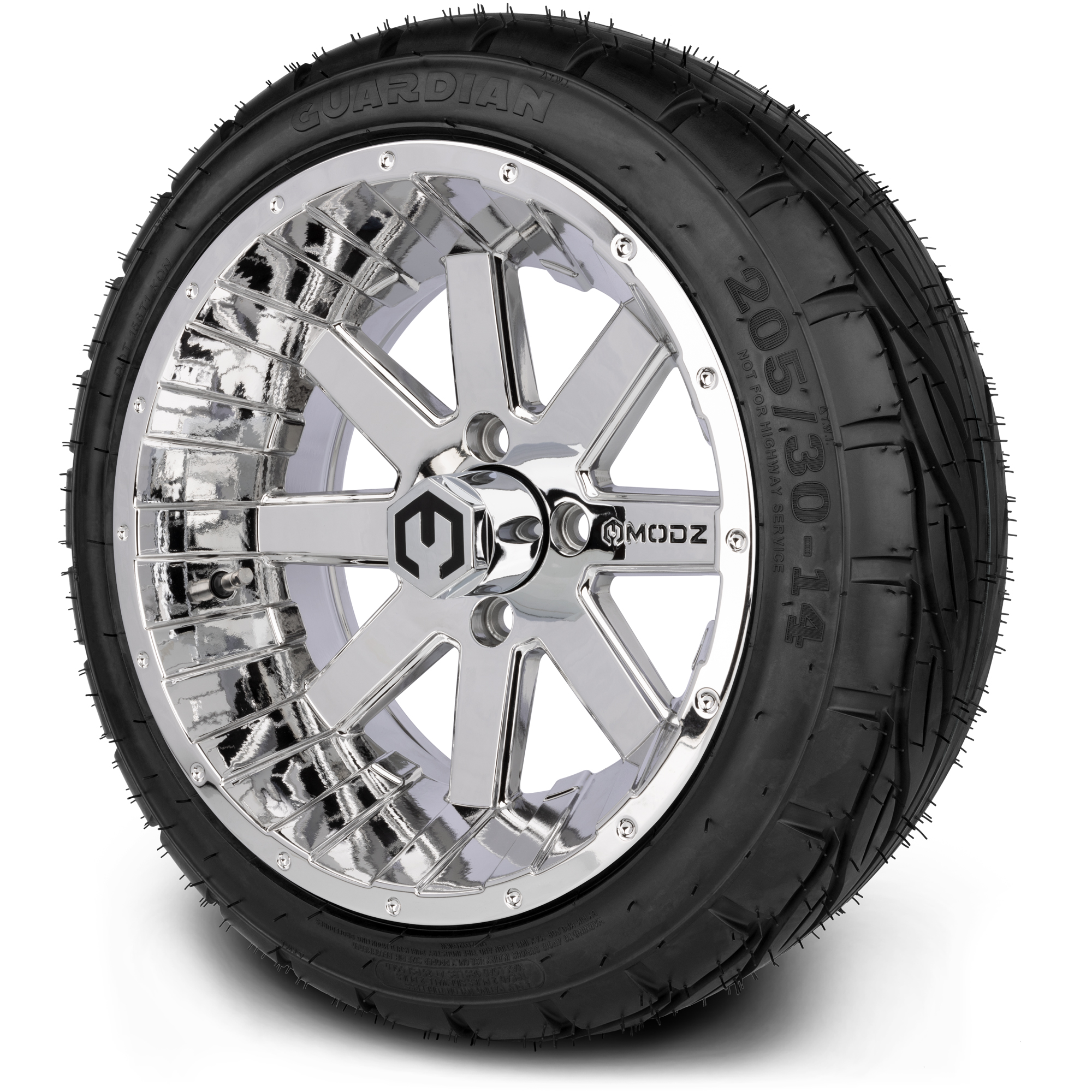 Modz 14 Assault Chrome Lowpro Street Tire And Wheels Combo