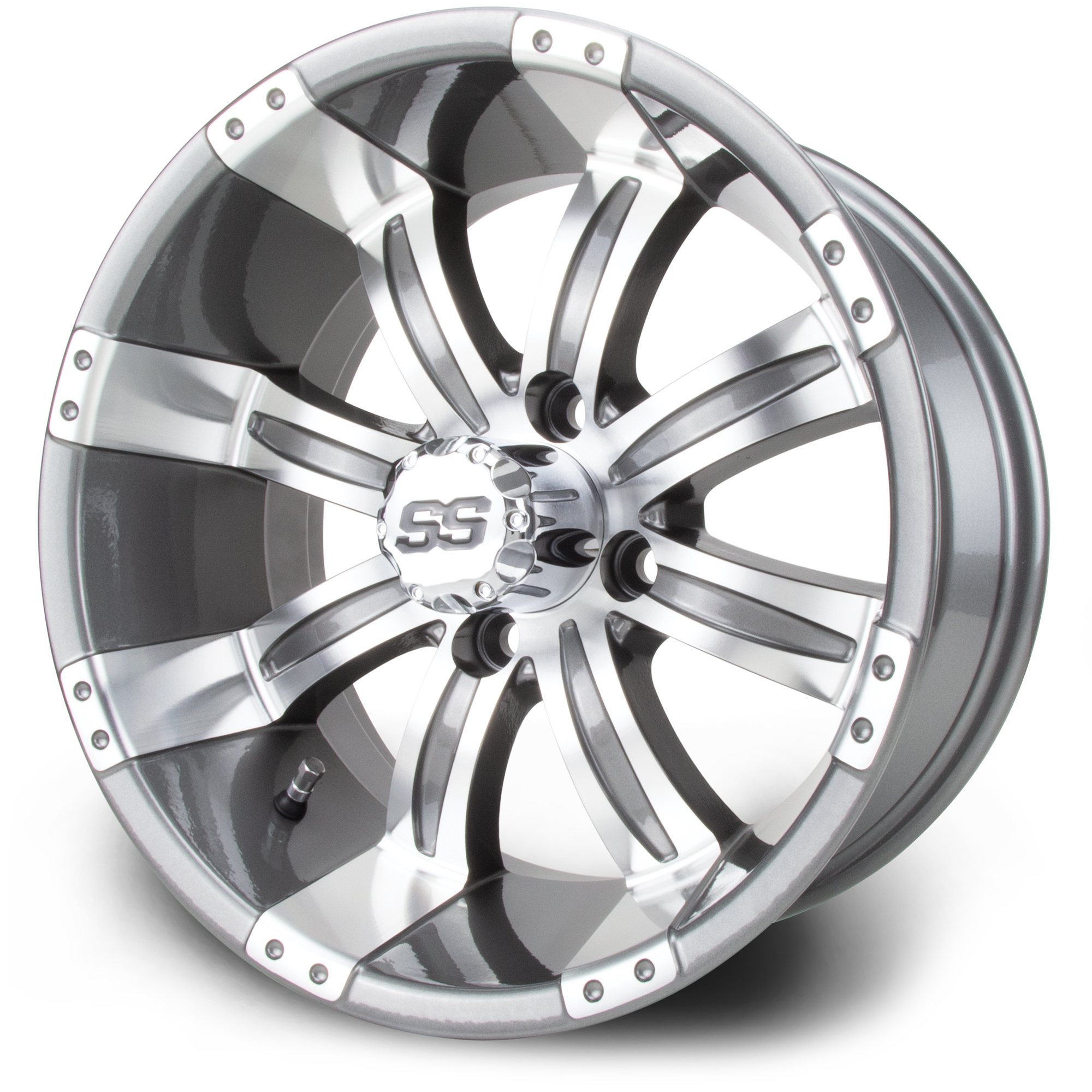 MODZ® Classic 14" Tempest Gunmetal Golf Cart Wheel