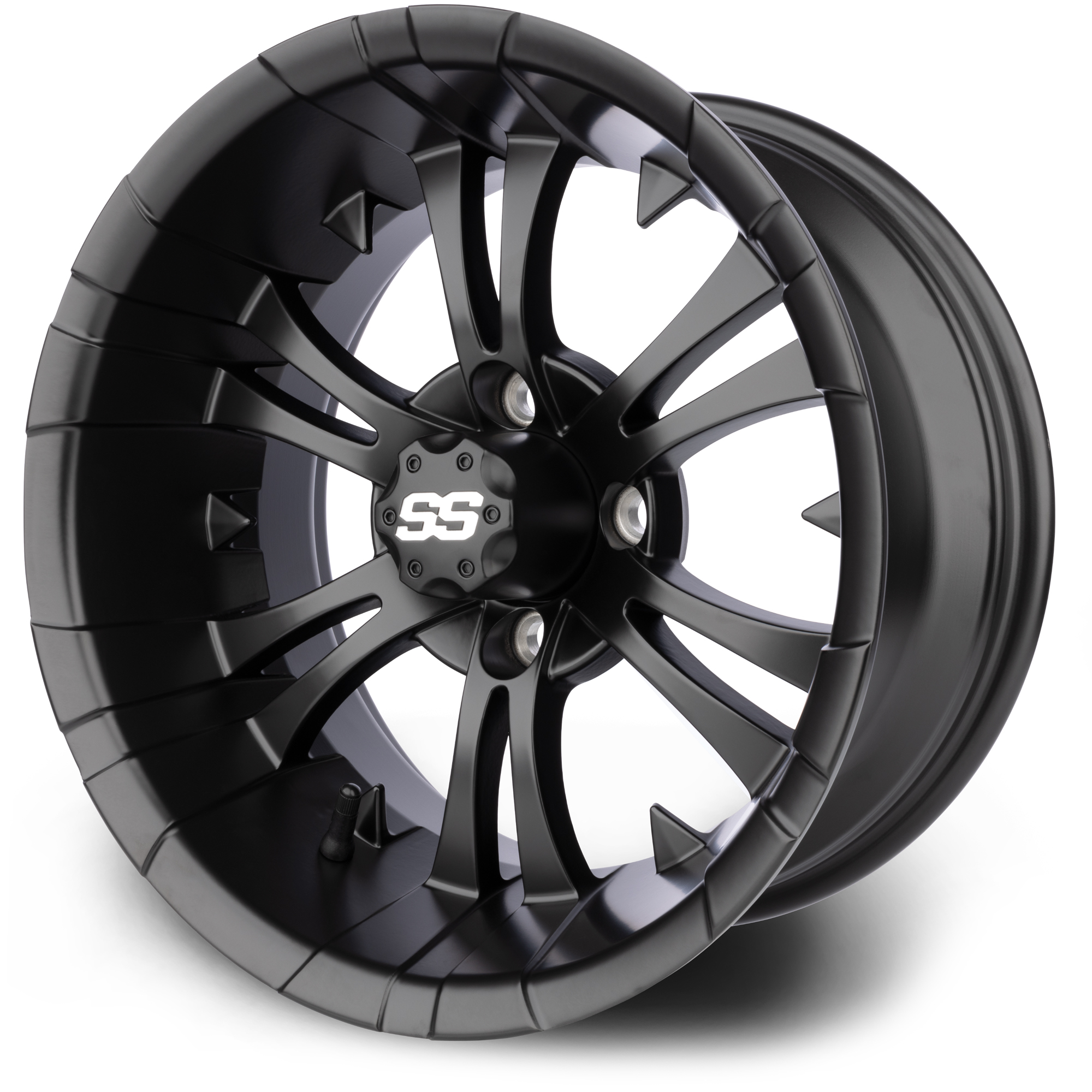 MODZ® Classic 14" Vampire Matte Black Golf Cart Wheel