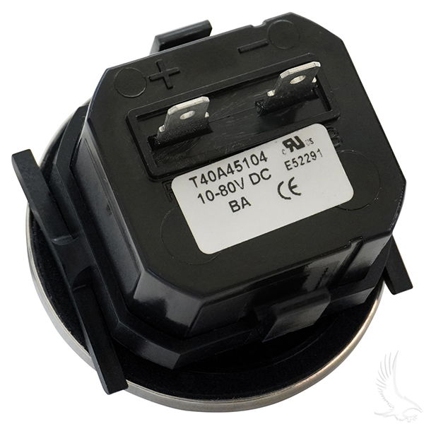 Golf Cart Hour Meter, Chrome 10V80V DC