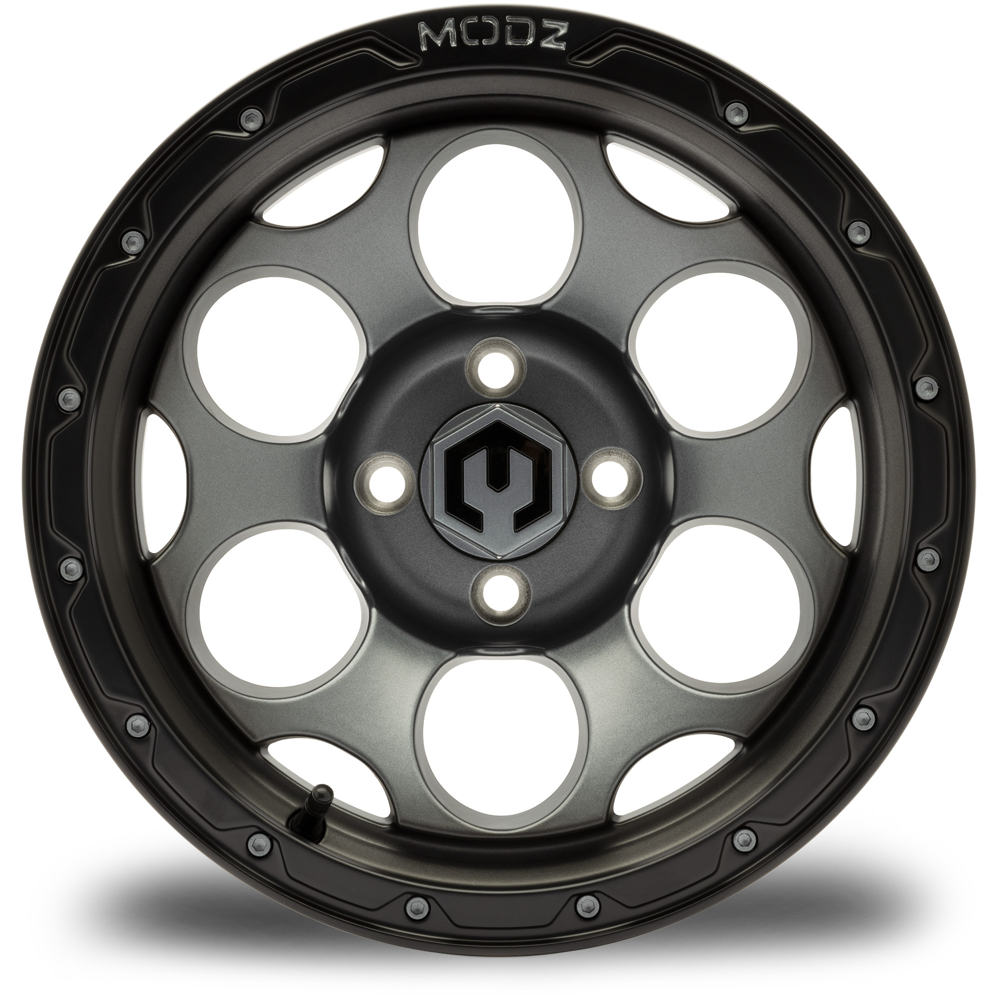 MODZ® 14" Militia Matte Gunmetal Golf Cart Wheel