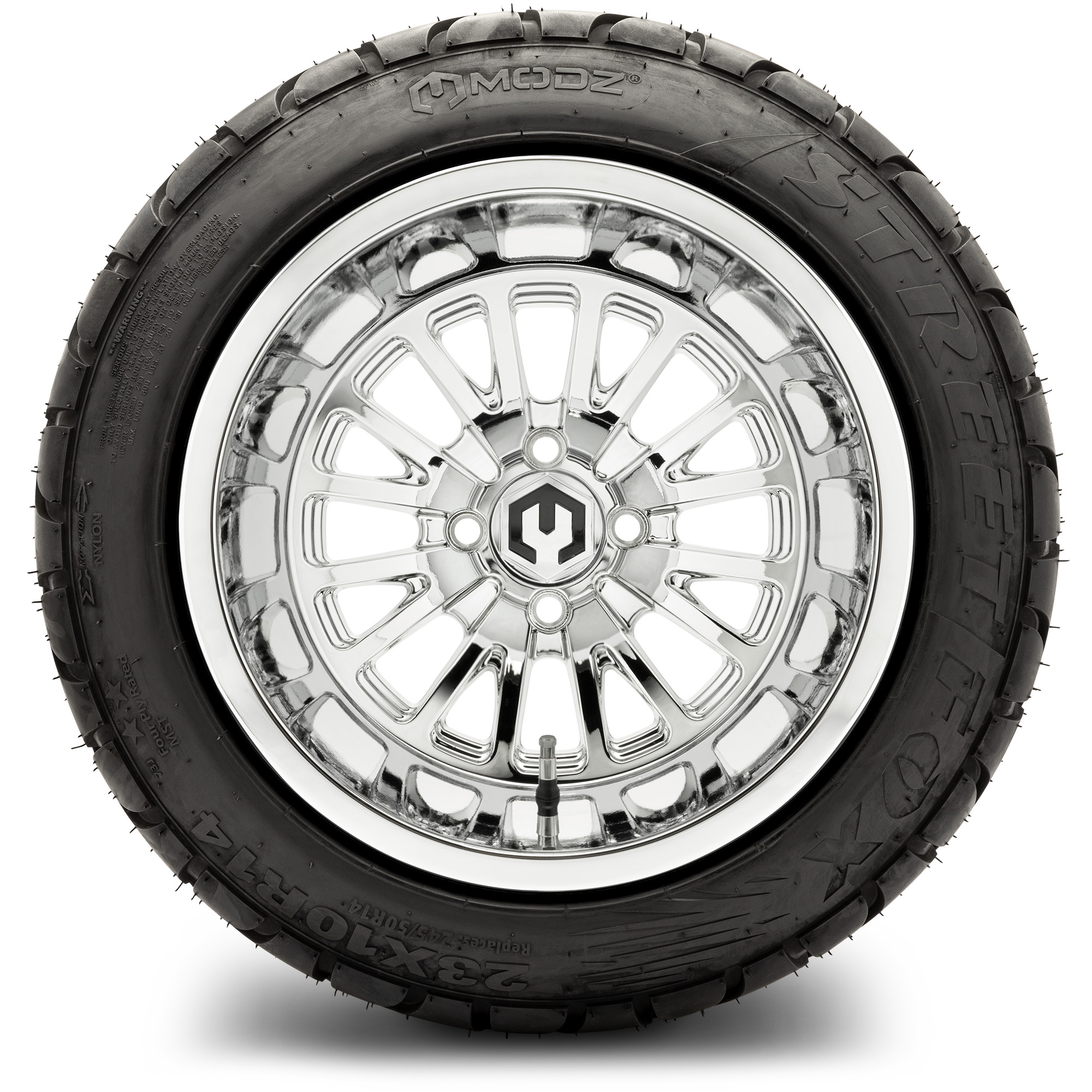 MODZ® 14x10" Assassin Chrome Lifted Tires and Wheels Combo