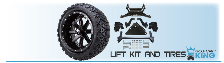 ezgo lift kit with wheels and tires