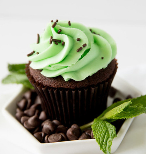 Rich chocolate mint cake with mint buttercream and a chocolate mint garnish