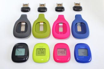 Fitbit Zip in Charcoal Black, Magenta Pink, White and Lime Green with genuine clip and USB Bluetooth Dongle