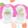 Easter shirt chick big sister to be secret pregnancy announcement raglan Tshirt