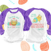 Easter shirt chick big sister to be secret pregnancy announcement raglan Tshirt