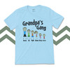 Grandpa or dad stick figure gang personalized family Tshirt