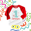 First birthday shirt winter one-derland any age boy or girl personalized raglan Tshirt