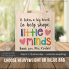 Little minds teacher tote bag