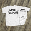  Big man mustache matching THREE shirt gift set