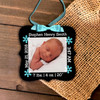 First Christmas birth statistics photo ornament